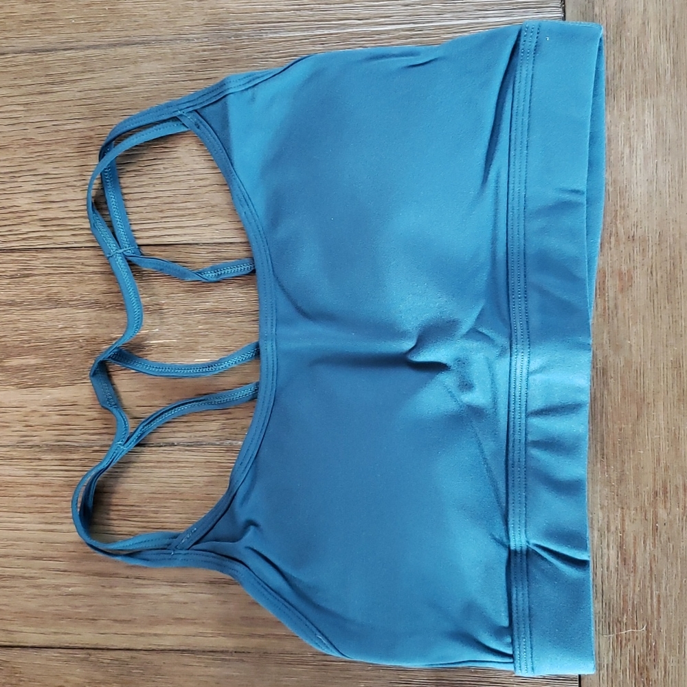 Alphalete Alphalux Tri Bra in Trident Blue